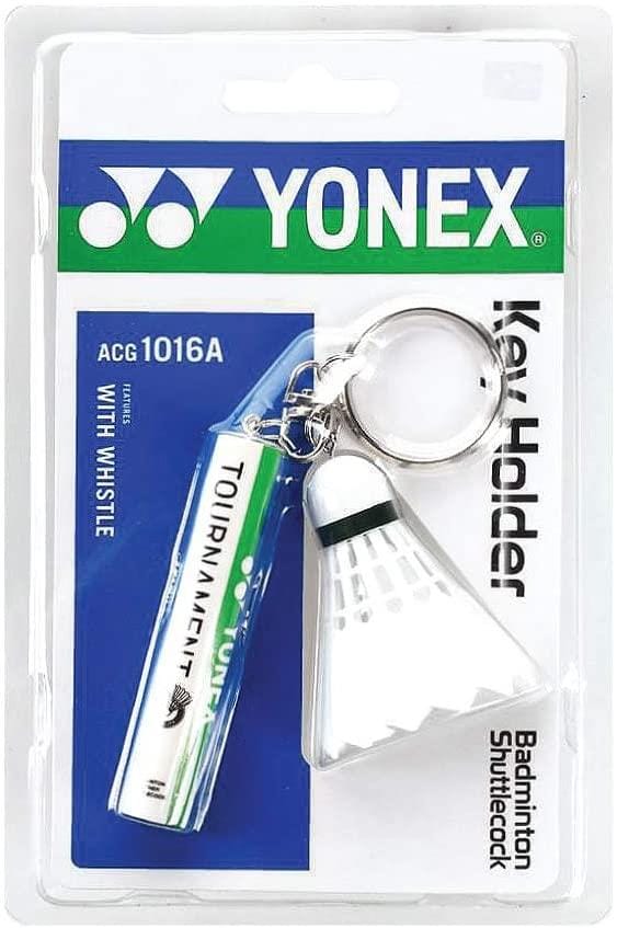 Introducing the Yonex Badminton Shuttlecock & Whistle Keychain, a must-have item for badminton lovers. This fan-favorite accessory from Yonex combines a keychain shaped like a shuttlecock with a whistle, making it the perfect package for enthusiasts.