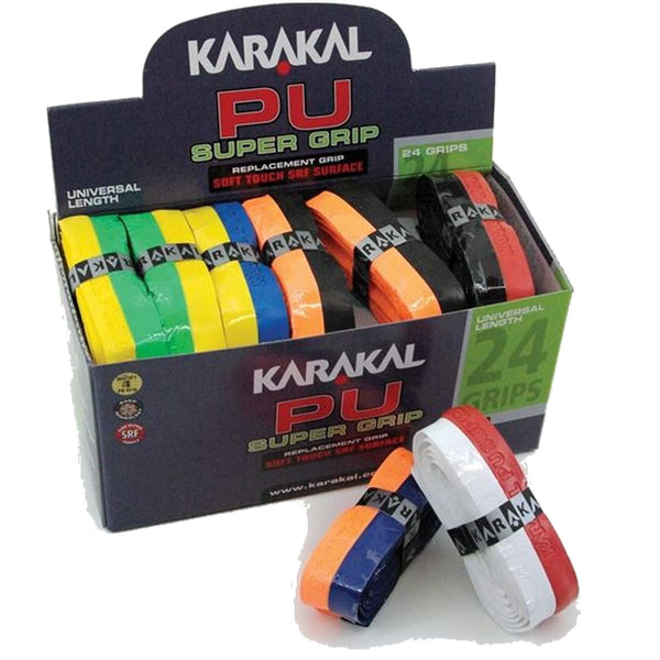 Karakal PU Badminton Super Grip Duo Color Grips - Pack of 24 - Assorted Colors