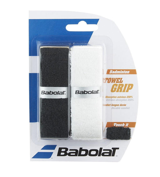 Babolat Towel Grip X2 Badminton Grip - Black / White