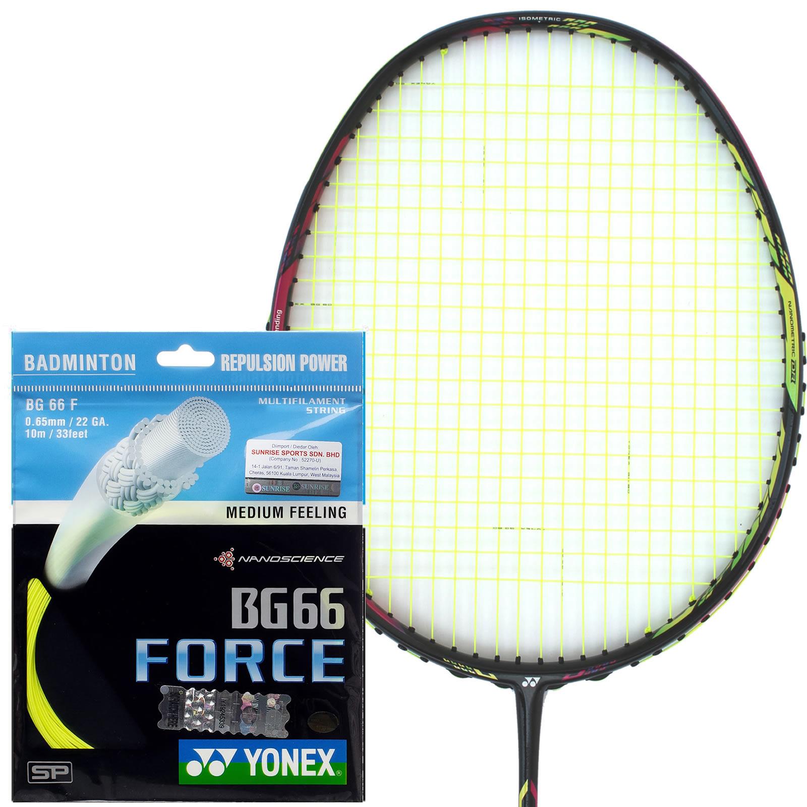 Yonex BG 66 Force Badminton String - 0.65mm Yellow 10m Packet