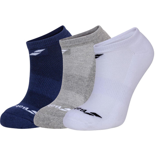 Babolat Invisible Badminton Trainer Sock - White Blue Grey 3 Pack