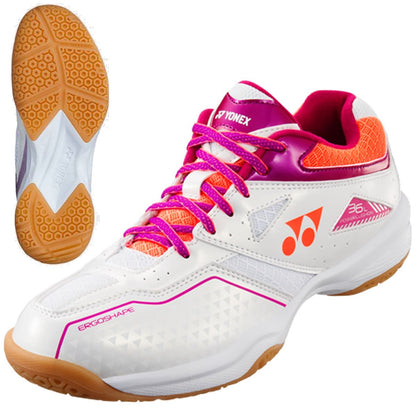 Yonex Power Cushion 36 Womens Badminton Shoes - White / Coral