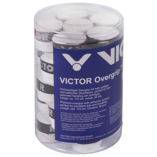 Victor Badminton Racket Overgrip 7197 - Box of 30 - White Only