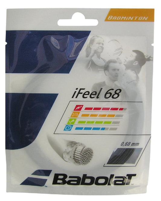 Babolat iFeel 68 Badminton 10m String Set - Black - 0.68mm