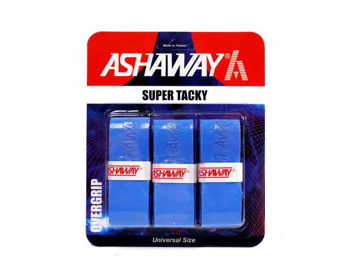 Ashaway Super Tacky Badminton Overgrip - Blue - Set of 3