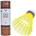 Victor 500 Nylon Badminton Shuttlecocks - Yellow Medium - Set of 6