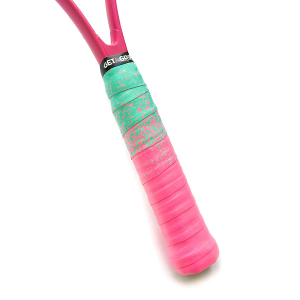 Getagrip Paint the Lines Pink / Mint Badminton Racket Overgrip