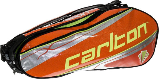Carlton Kinesis Tour 2 Comp 6 Piece Racket Bag - Orange / Silver