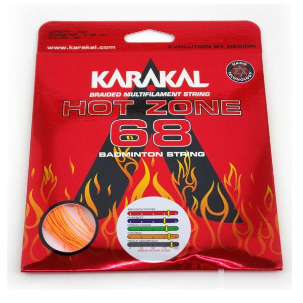 Karakl Hot Zone 68 Badminton String 0.68mm (10m) - Orange