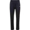 The FZ Forza Plymount Women's Badminton Pants in black feature an elastic waistband and a quick-drying capability. Inspired by Danish design principles, these pants have a minimalist style with "FZ" printed on the upper left side, making them ideal for badminton enthusiasts seeking comfort.