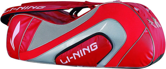 Li-Ning National Team 6 Piece Racket Bag - Red / Silver
