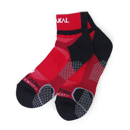 Karakal X4 Mens Technical Ankle Badminton Socks - Red / Black (UK7-UK13)