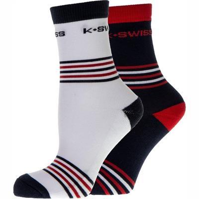 K-Swiss TAC Heritage Duo Sports Socks - White Black