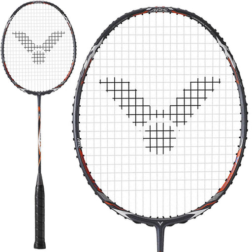 Victor Auraspeed 100X H Badminton Racket - Grey Orange