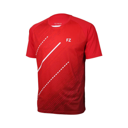 FZ Forza Balkan Red Boys / Mens  Badminton T-Shirt