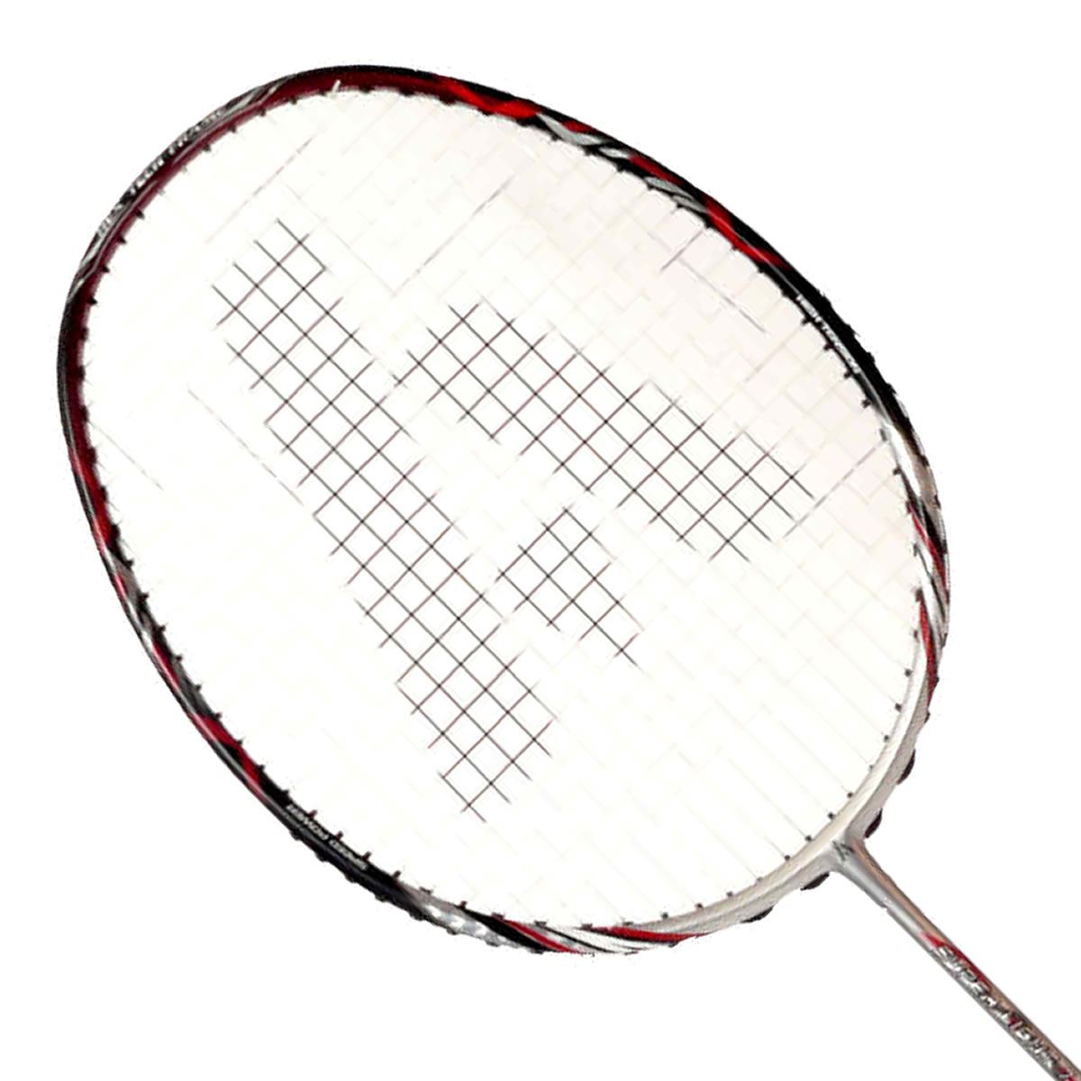 Ashaway Superlight 7 Hex Badminton Racket - Silver Red