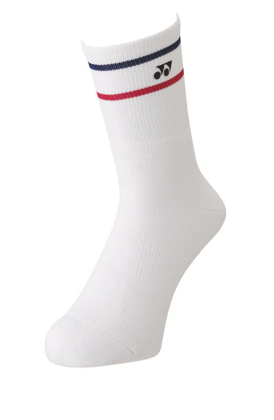 Yonex 19172 Badminton Crew Socks - White