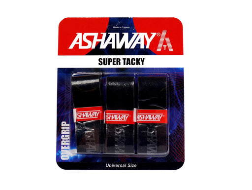Ashaway Super Tacky Badminton Overgrip - Black - Set of 3