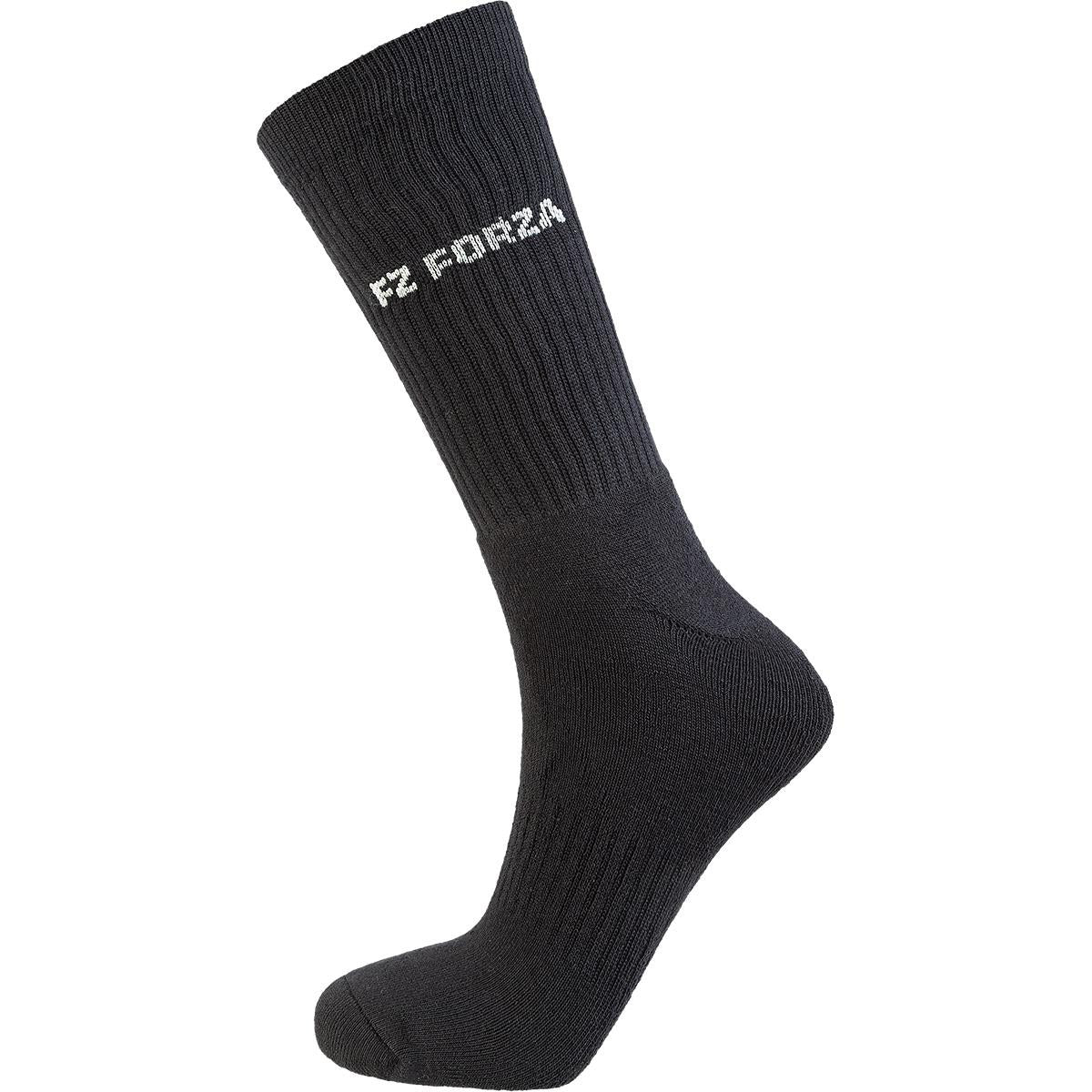 FZ Forza Classic Long Badminton Socks - 3 Pack - Black