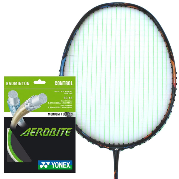 Yonex AeroBite Badminton String White Green - 0.67/0.61mm 10m