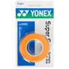 Yonex AC102EX Super Grap Badminton Overgrip - 3 Pack - Orange