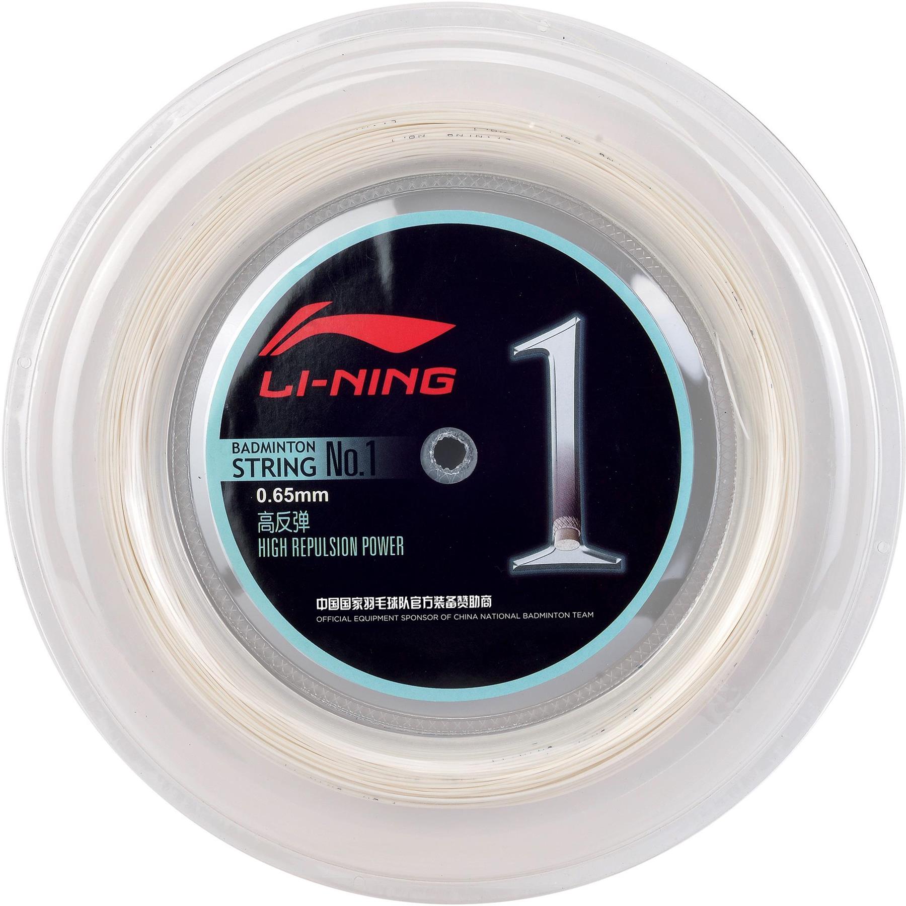 Li-Ning No1 0.65mm Badminton String 200m - White